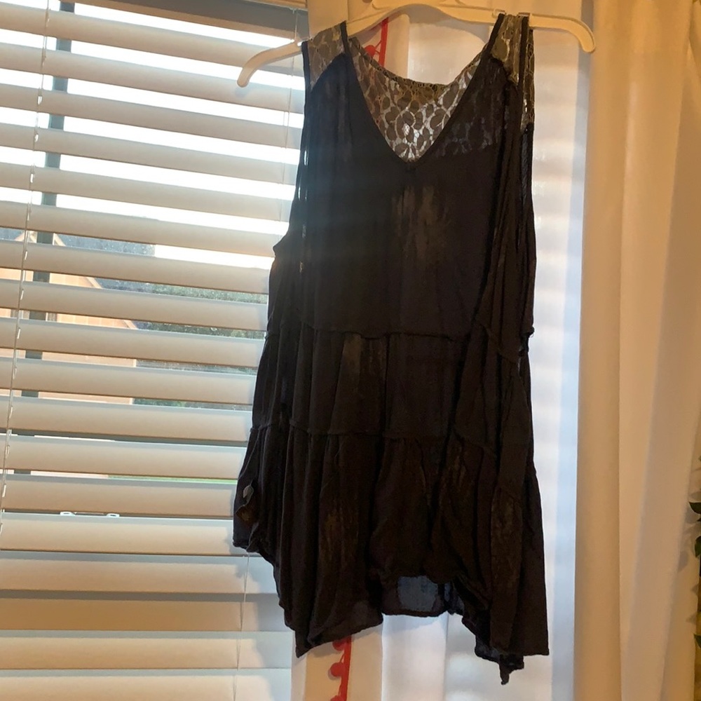 Women’s Knox Rose Navy Tank w/ Detailing and Ruffles